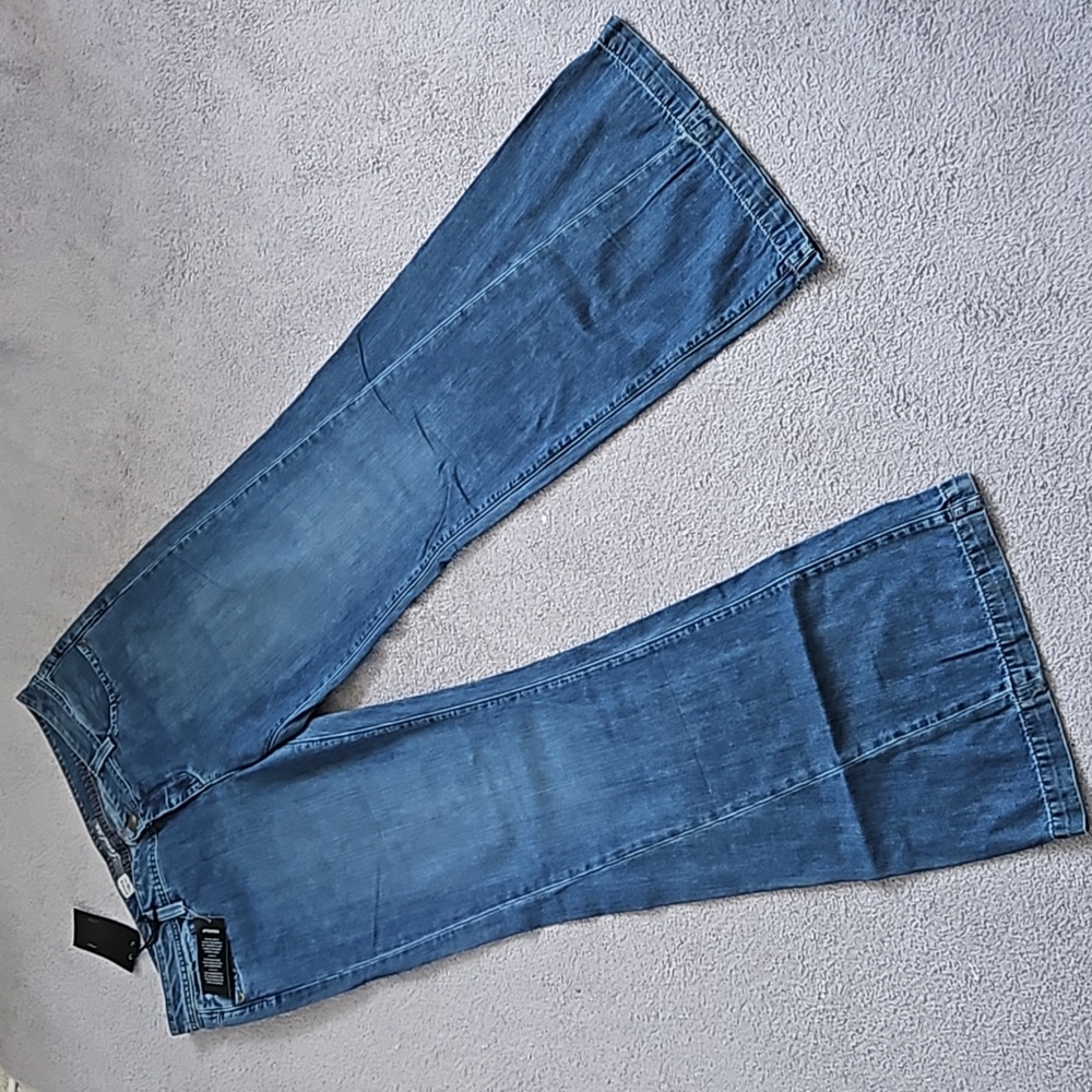 Anthropologie Level 99 Women's Denim Wide Leg Jeans - Medium Blue